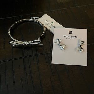 Kate Spade Bow Bracelet and Earrings